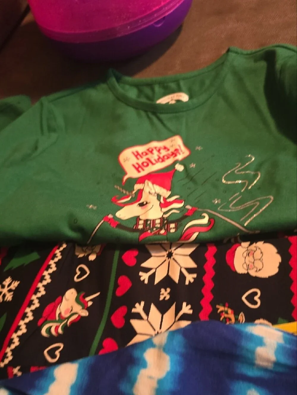 Old Navy Peace And Joy Wonder Nation Blue & White Tie-Dye Kids, Holiday  Pajamas